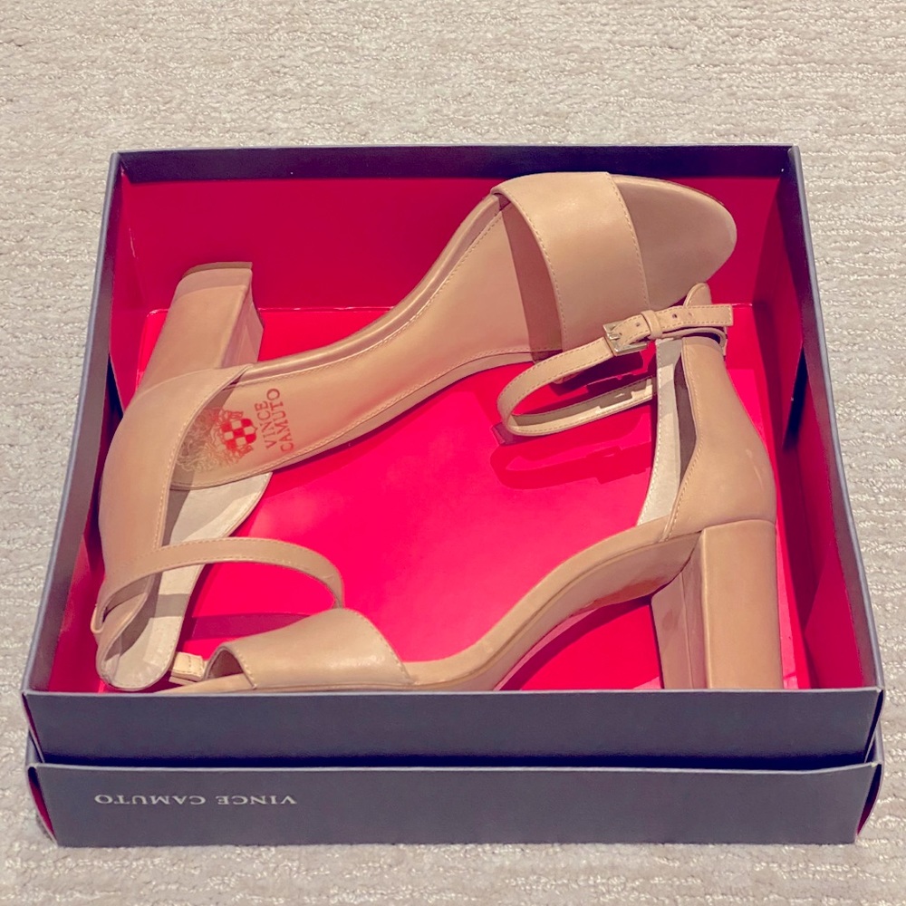 Vince Camuto Nude Strappy Heel